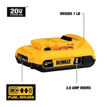 DEWALT 20V MAX Battery, Compact 2.0Ah Double Pack (DCB203-2), Yellow