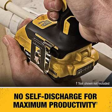 DEWALT 20V MAX Battery, Compact 2.0Ah Double Pack (DCB203-2), Yellow