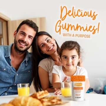 Smart for Life Vitamin C Gummies - Plant-Based Vegan Vitamin C Gummies Natural Orange Flavor - Immun...