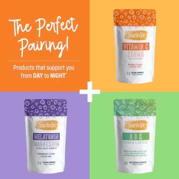 Smart for Life Vitamin C Gummies - Plant-Based Vegan Vitamin C Gummies Natural Orange Flavor - Immune Support Gummies for Adults and Kids - Non-GMO - Dietary Supplement - 60 Count