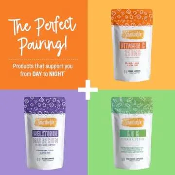 Smart for Life Vitamin C Gummies - Plant-Based Vegan Vitamin C Gummies Natural Orange Flavor - Immune Support Gummies for Adults and Kids - Non-GMO - Dietary Supplement - 60 Count