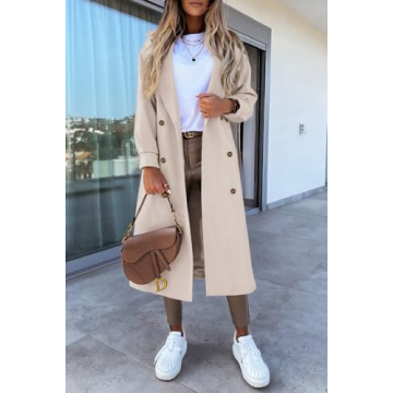 Elegant Women's Long Double Breasted Winter Coat