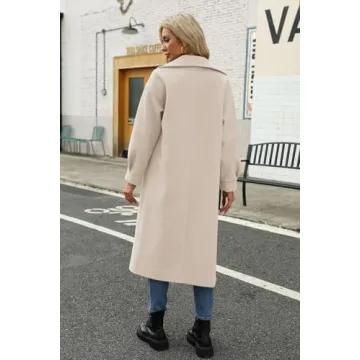 Elegant Women's Long Double Breasted Winter Coat
