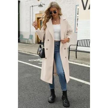 Elegant Women's Long Double Breasted Winter Coat