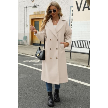 Elegant Women's Long Double Breasted Winter Coat