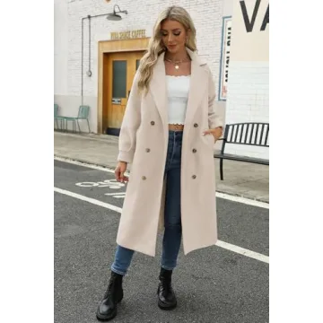 Elegant Women's Long Double Breasted Winter Coat