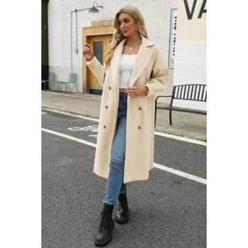 Elegant Women's Long Double Breasted Winter Coat