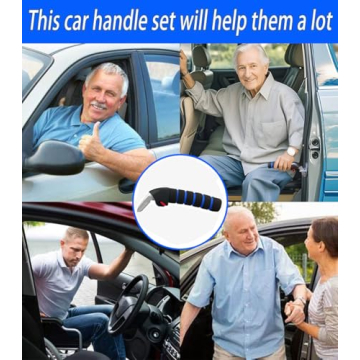 KOUNATSURI 2Pack Car Door Handle for Elderly Car Handle Assist Support Handle Multifunction Handle Car Door Latch Handle for Seniors and Handicapped