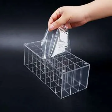 LUREME Lip Gloss Holder Organizer, Lipgloss Display Case Box, 24 Spaces Clear Acrylic Makeup Organizer (cb000003)