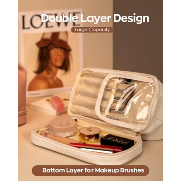 Vogewood Personalized Makeup Bag for Women and Teens