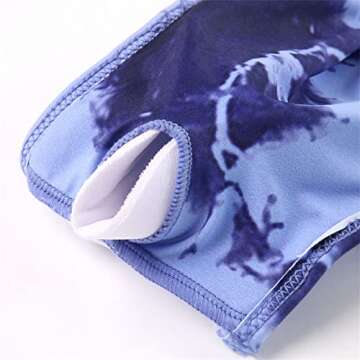 SUUKSESS Women Cutout Bikini Sets Push Up High Waisted Swimsuits 2 Piece (XL, Blue Tie Dye)