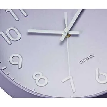 Silent 10" Purple Wall Clock for Kids & Home