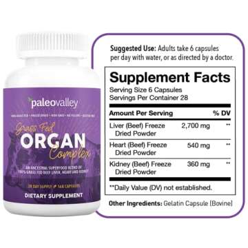 Paleovalley Grass Fed Organ Complex for Energy Boost