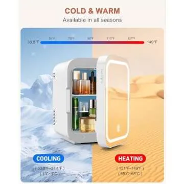 GEJRIO Mini Skincare Fridge for Cosmetics and Drinks