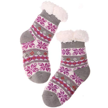 Cozy MOGGEI Fuzzy Slipper Socks for Kids - Winter Essentials