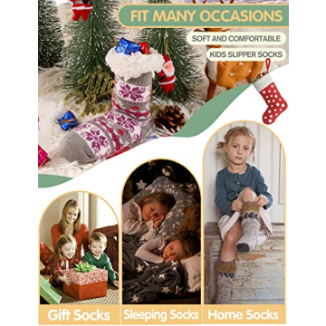 Cozy MOGGEI Fuzzy Slipper Socks for Kids - Winter Essentials