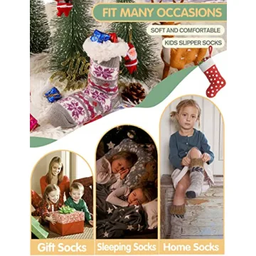 Cozy MOGGEI Fuzzy Slipper Socks for Kids - Winter Essentials