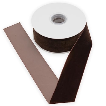 XMRIBBON Coffee Velvet Ribbon for Elegant Crafting