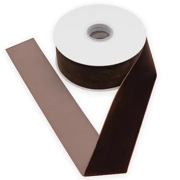 XMRIBBON Coffee Velvet Ribbon for Elegant Crafting