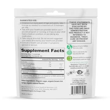 Tummydrops, Natural Peppermint, Gluten Free & Vegan, 33 Individually Wrapped Pure Peppermint Oil Lozenges Made with Organic Ingredients