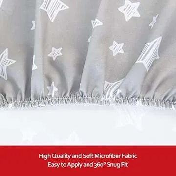 Crib Sheets for Boys or Girls 2 Pack, Fitted Crib Sheet for Standard Size Crib and Toddler Mattresses, Soft and Breathable Material, Grey & White