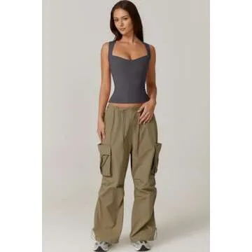 QINSEN Womens Sweetheart Neck Sleeveless Top for Summer Going Out Tee Shirts Dark Grey S