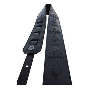 Tony Iommi Official Signature Iron Cross Guitar Strap - Stylish Leather Comfort