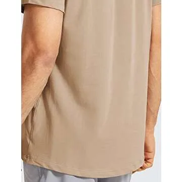 CRZ YOGA Men's Lightweight Cotton Athletic T-Shirts for Comfort
