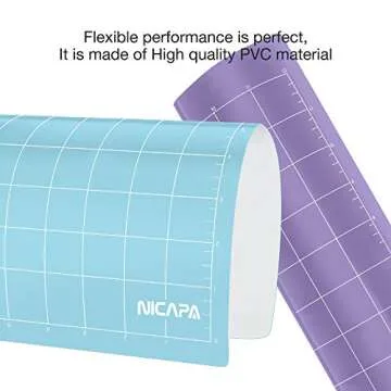 Nicapa Replacement Cutting Mat for Silhouette(12x12 inch 3pack-Standardgrip、Lightgrip、Stronggrip) Adhesive&Sticky Non-Slip Flexible Square Gridded Cut Mats Set Matts Vinyl Craft Sewing Cloth