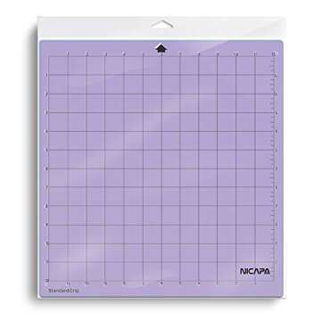 Nicapa Replacement Cutting Mat for Silhouette(12x12 inch 3pack-Standardgrip、Lightgrip、Stronggrip) Adhesive&Sticky Non-Slip Flexible Square Gridded Cut Mats Set Matts Vinyl Craft Sewing Cloth