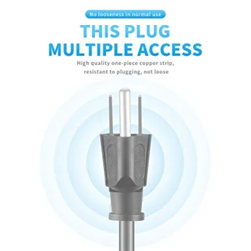 KMC Surge Protector Power Strip - 6 Outlets, 1200 Joules, 6ft Cord