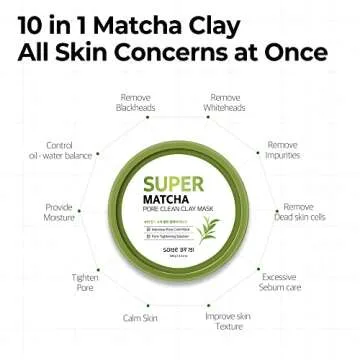 SOME BY MI Super Matcha Pore Clean Clay Mask - 3.52Oz, 100g - Made from Match Water for Sensitive Skin - Skin Moisturizing Effect with Sebum and Pore Care - Korean Skin Care