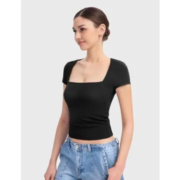 Stylish PUMIEY Square Neck Tops for the Trendy Woman