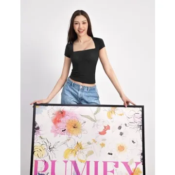 Stylish PUMIEY Square Neck Tops for the Trendy Woman