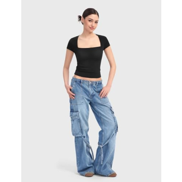 Stylish PUMIEY Square Neck Tops for the Trendy Woman