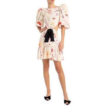 ADRIANA DEGREAS, Fantasy Short Dress With Cut-Outs