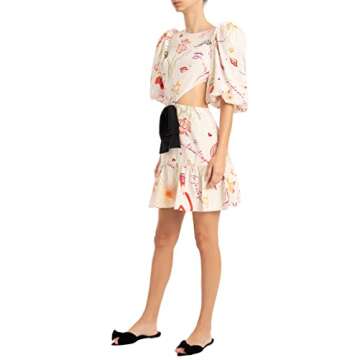 ADRIANA DEGREAS, Fantasy Short Dress With Cut-Outs