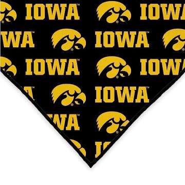 Iowa Hawkeyes NCAA Dog & Cat Bandana - Officially Licensed