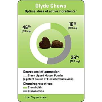 GLYDE Mobility Chews - Arthritis & Joint Support for Dogs | 120 Soft Chews | Green-Lipped Mussel & O...