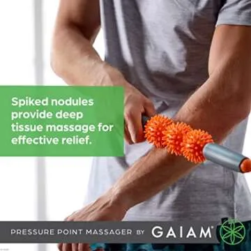 Gaiam Restore 05-58255 Pressure Point Muscle Roller Massage Stick (Colors may vary)