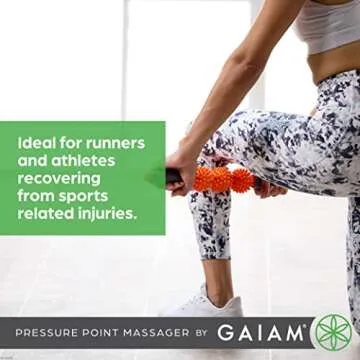 Gaiam Restore 05-58255 Pressure Point Muscle Roller Massage Stick (Colors may vary)