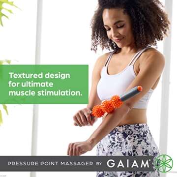 Gaiam Restore 05-58255 Pressure Point Muscle Roller Massage Stick (Colors may vary)