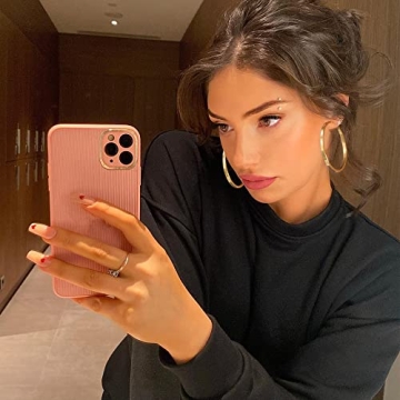 Elegant EXGOX Silver Hoop Earrings for Women - Hypoallergenic