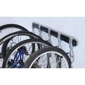 SafeRacks Bike Storage Rack Wall Mount Garage Bike Hanger for 5 Bicycles Adjustable Hooks Organize Bicycles in the Garage(5-bike hooks, holds 500lbs)