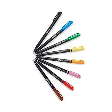 SHARPIE Art Pens, Fine Point, Colors may vary, Hard Case, 8 Pack (1982056)