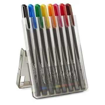 SHARPIE Art Pens, Fine Point, Colors may vary, Hard Case, 8 Pack (1982056)