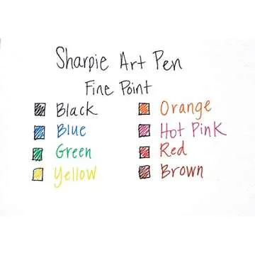 SHARPIE Art Pens, Fine Point, Colors may vary, Hard Case, 8 Pack (1982056)