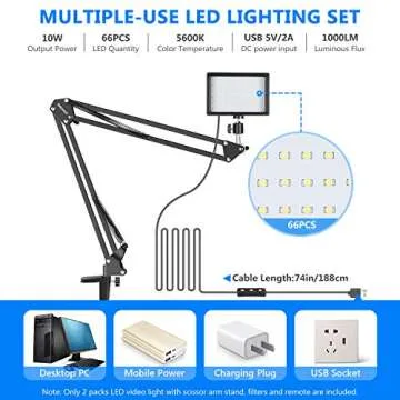 Professional Streaming Video Lighting Kit for Zoom Calls