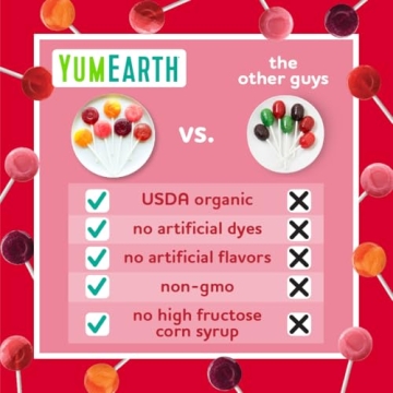 YumEarth Organic Pops Variety Pack, 40 Fruit Flavored Favorites Lollipops, Allergy Friendly, Gluten Free, Non-GMO, Vegan, No Artificial Flavors or Dyes