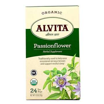 Alvita Tea Organic Herbal Passionflower Tea, 24 Count
